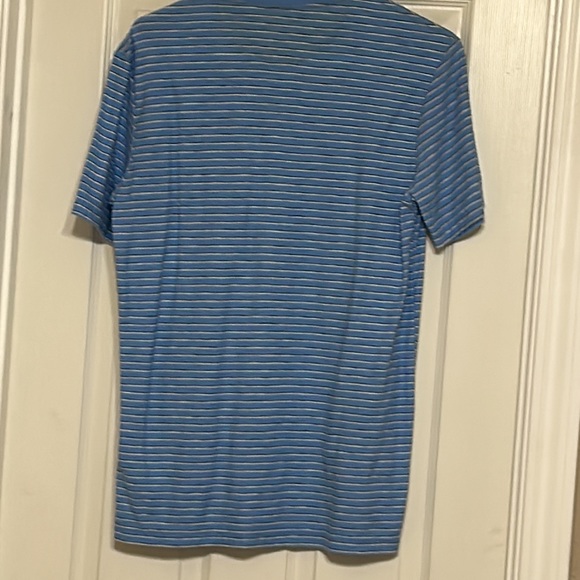 Chaps Light Blue Striped T Shirt Mens S - Picture 2 of 5